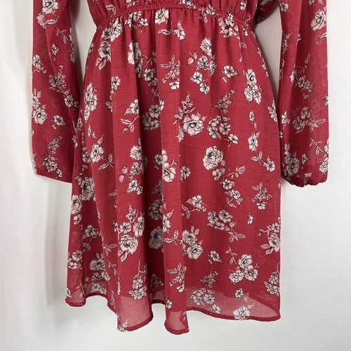 Maurices Dress Women's Small Long Sleeve Knee Length A-Line Lightweight Chiffon - Picture 3 of 11