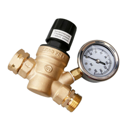 Water Reducing Valve Adjustable Relief Regulator Lead-Free for RV Caravan Camper - Picture 5 of 12