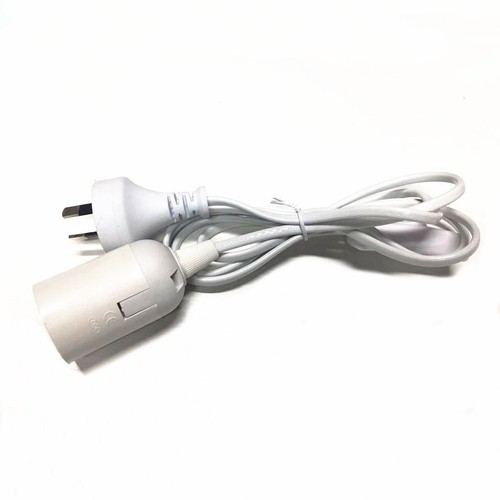 1.8M E27 Cable Cord AU Plug Lamp Light Bulb Holder Socket Base With Switch White - Picture 5 of 12