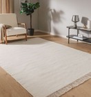 100% Handmade Natural White Wool Rug Reversible Traditional living Area Carpets