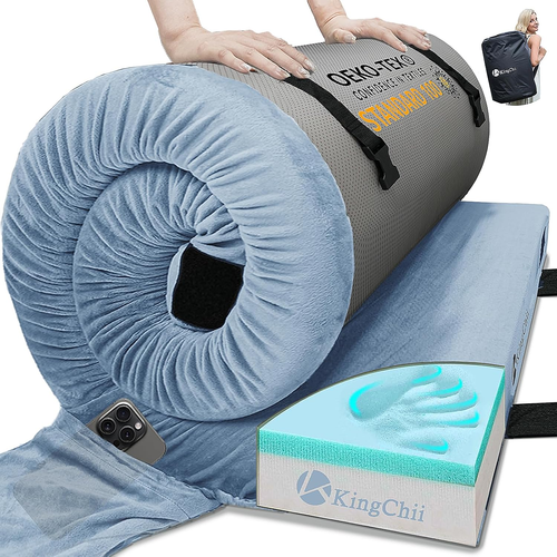 Certipur-Us Memory Foam Camping Mattress, Portable Roll up Travel Car Camping Ma