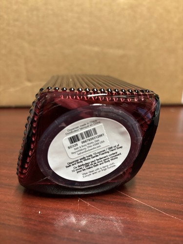 NEW Bath & Body Works Maroon Glass Gentle Foaming Hand Soap Lines Dispenser NIB - Picture 5 of 6