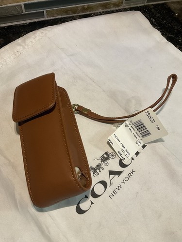 Coach Vintage Leather cell phone Case belt Sunglasses Pouch Wristlet FS4520 NWT