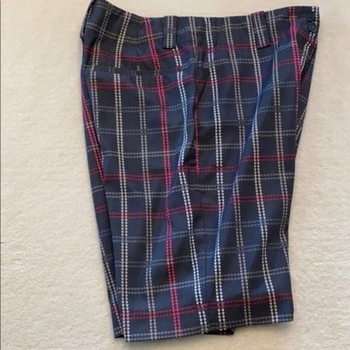Nike Golf Shorts Womens 4 Gray Pink Plaid Pockets Outdoor Preppy Stretch Bermuda - Picture 9 of 10