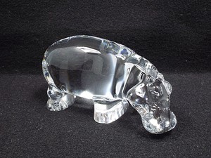 Baccarat-France-Crystal-Hippopotamus-Hippo-Figurine