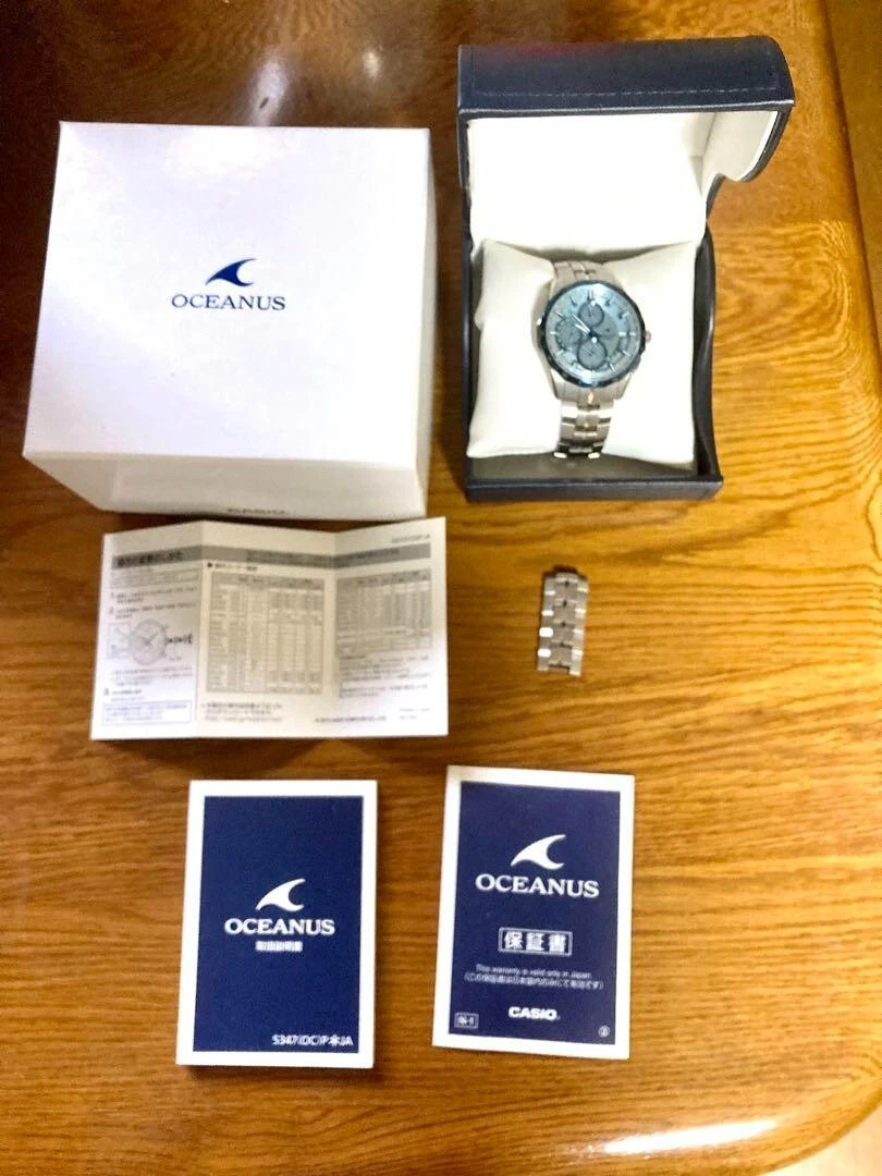 Casio Oceanus Manta OCW-S3000P-2AJF Tachymeter Analog Wristwatch Mens Watch