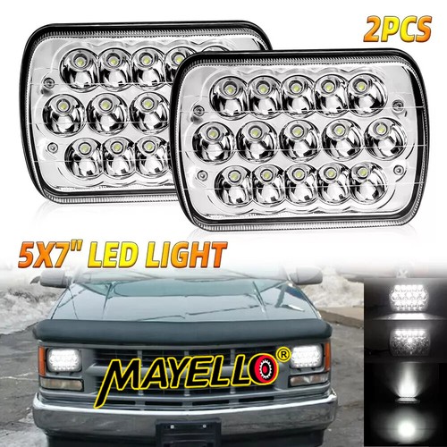 Pair 7x6" LED Headlights for Chevy C1500 C2500 C3500 K1500 K2500 K3500 1988-1999 - 第 1/8 張圖片