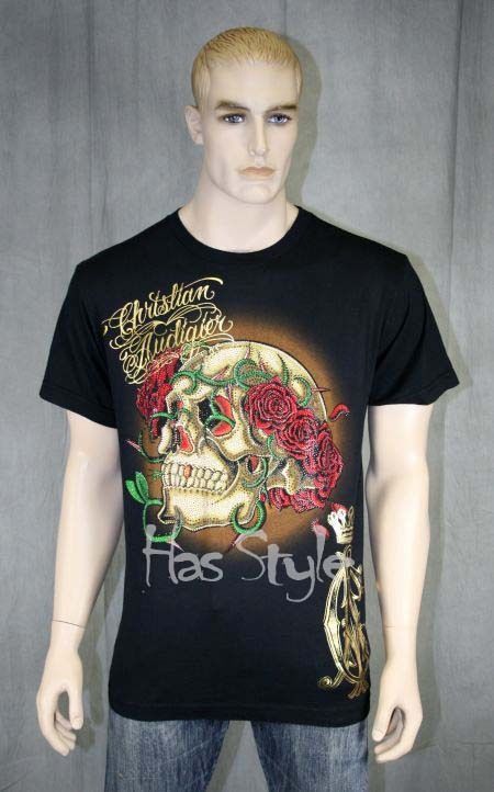 christian audigier skull t shirt