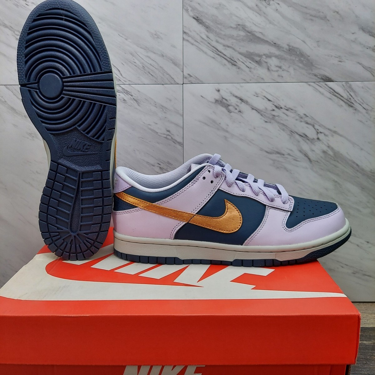 Nike Dunk Low SE Copper Swoosh DX1663-400 Blue Violet Nike Dunk Low SE Copper Swoosh DX1663-400 Blue Violet