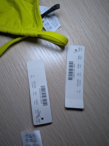 NWT J. CREW ITALIAN MATTE STRING HIPSTER 16918 Swim Suit Sz S Yellow - Picture 3 of 3