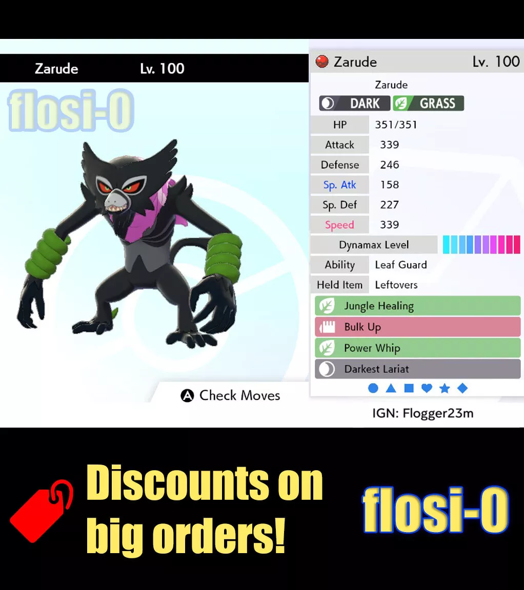 6IV Zarude Dada or Coco Movie Event Pokemon Sword and Shield