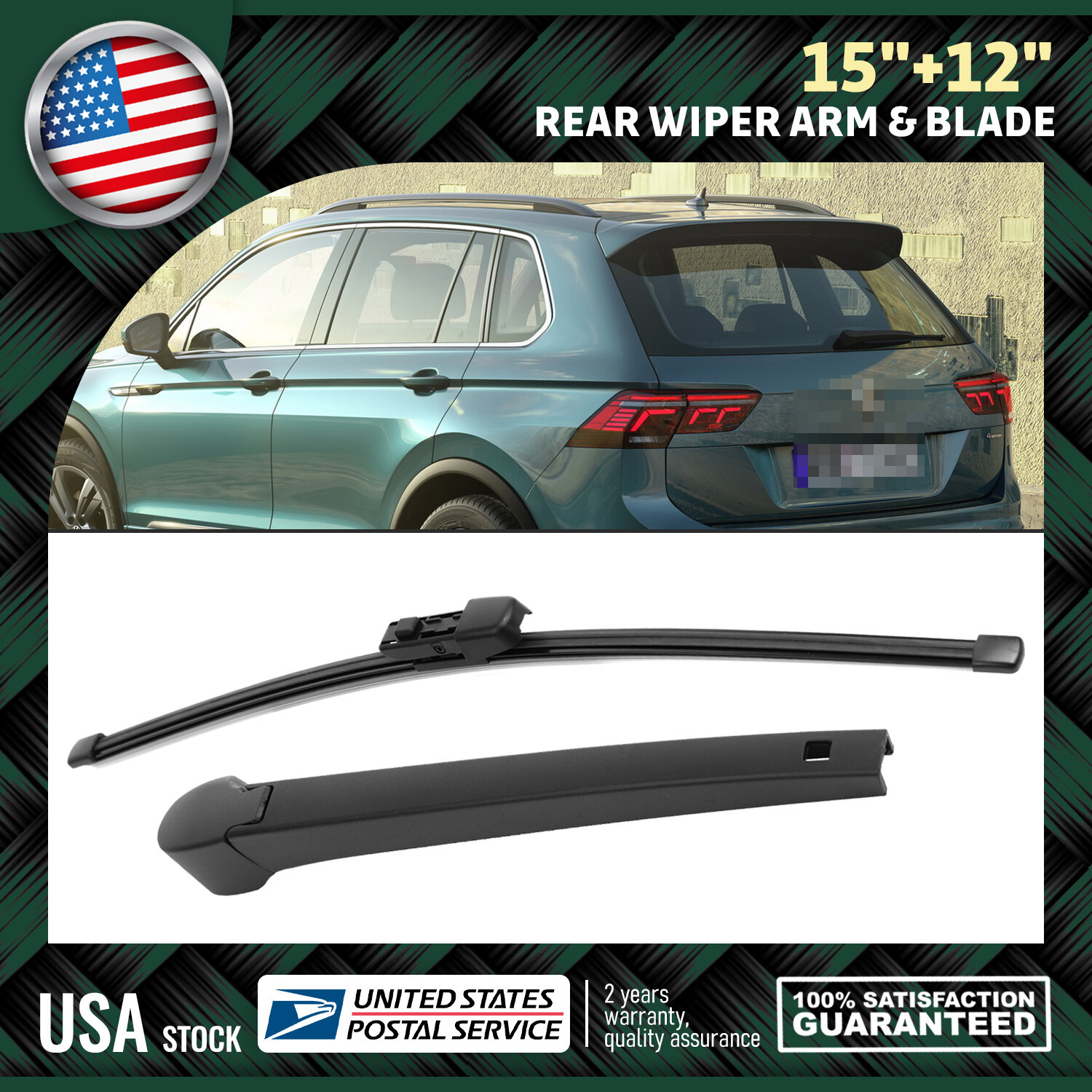 OEM Quality Windshield Wiper Blades Rear For Volkswagen Tiguan 2018-2023 15
