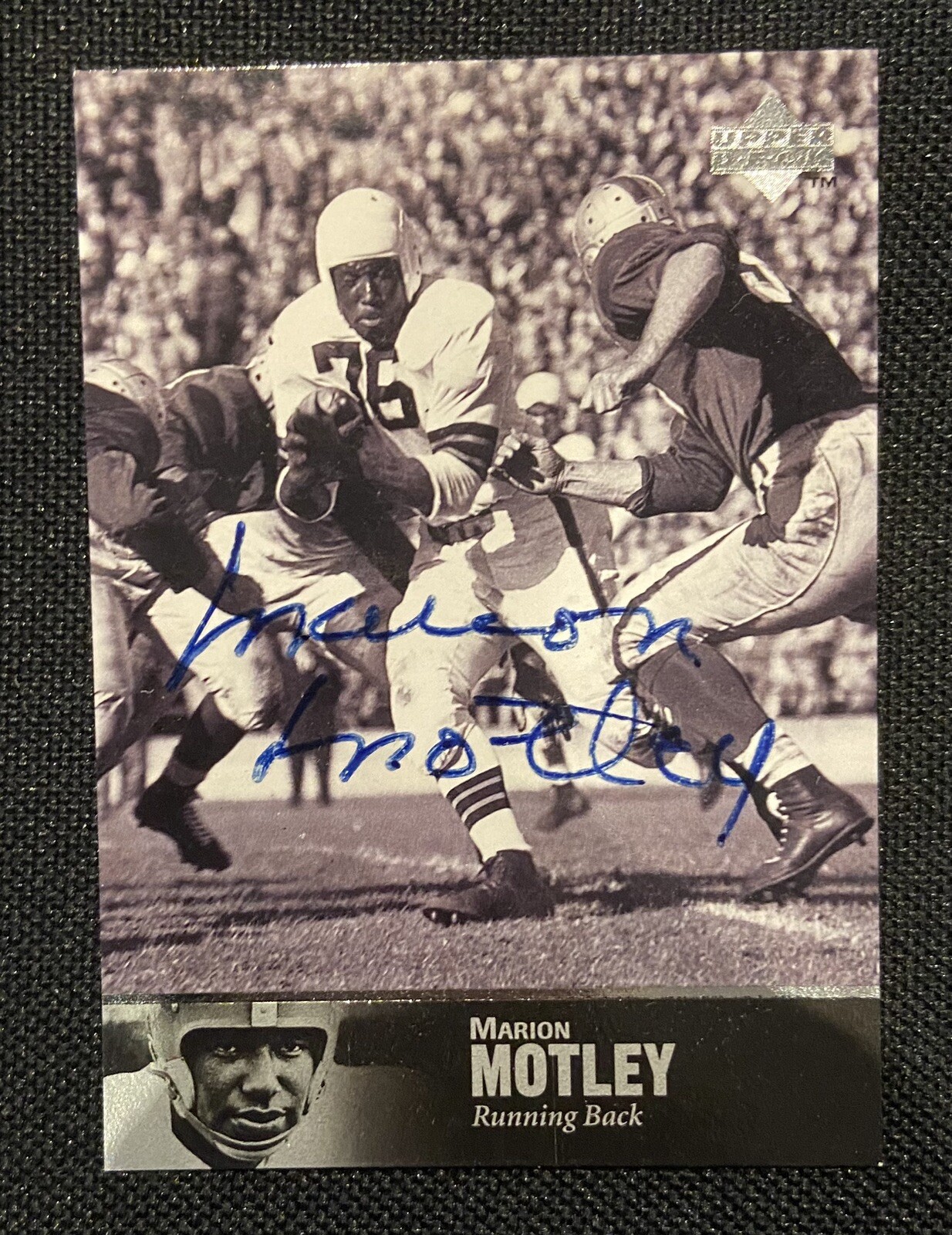 1997 UD Legends MARION MOTLEY AUTO AL-53 Upper Deck Autograph SP SSP