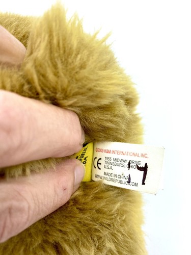 Wild Republic Realistic Pale Brown Gold Grizzle Bear 2009 12” Long 7.5” Tall - Picture 9 of 11