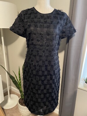 Banana Republic Womens Black Cocktail Dot Fringe Dress Size 6 Classic! |  eBay