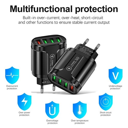 USB Chargeur Rapide Adaptateur Chargeur 4-fach Portable Smartphone Tablette Z114 - Photo 13 sur 24