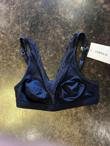 Hanro Soft Cotton blue Bra XS 32B