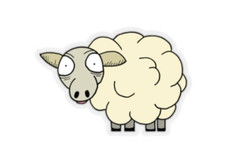 Sheep Sticker, Weatherproof
