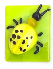 Very Nice Glass Art Insect Hat Lapel Pin