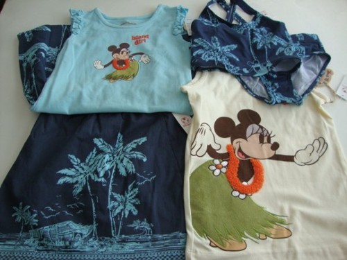 Disney Store TIKI KINGDOM Blue Hawaiian Minnie Dress Top Skirt Swimsuit 5 6 S - Picture 2 of 12