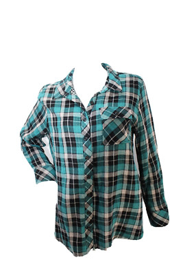 VIA MILANO PLAID FLORAL TOP -Size XL