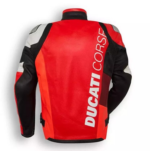 Ducati Leather Motorcycle Jacket Men motorbike Riding Motorcycle Jacket - Picture 10 of 10