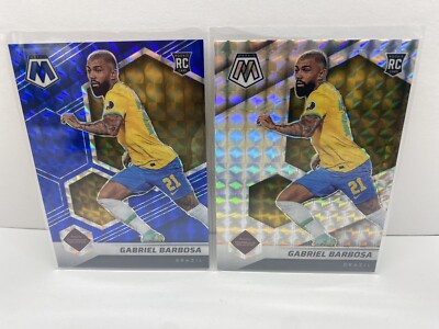 2021-22 Mosaic Fifa Road To World Cup Gabriel Barbosa Blue Prizm RC /99 + SILVER
