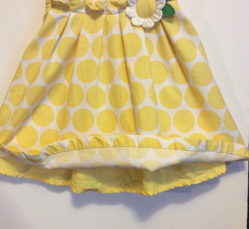 Vestido Solero Niñas Gymboree Talla 18 24 Mo Lunares Amarillo Blanco Pop de Margaritas - Imagen 3 de 5