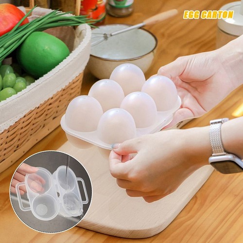 2 Grid 6 Gird Eggs Case Transparent Egg Carton Creativity Egg Tray Outdoor