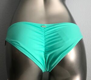 NWT Victorias Secret PINK Strappy Mini Cheekster Bikini Bottom Aqua Seafoam XS S
