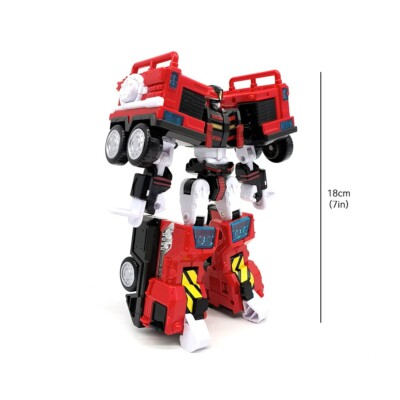 Metal Cardbot Pheonix Fire Transform Robot Fire Engine Truck Lion