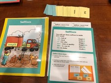 Suffixes Grade 3-4 language Arts file folder game teacher