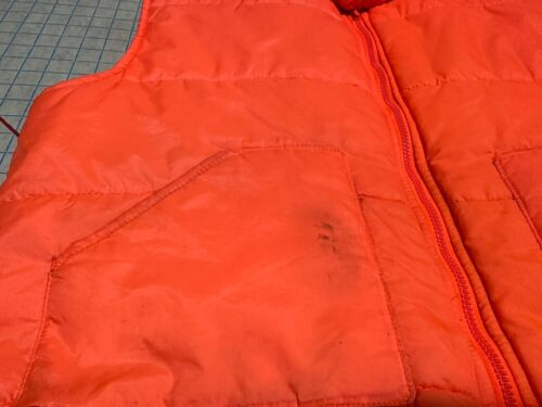 Elkmont Blaze Orange Puffer Weste Herren XL Chore Zip Vintage - Bild 8 von 19