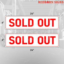 Sold Out 6"x24" REAL ESTATE RIDER SIGNS Double Sided 2PK - Visible Durable
