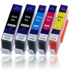 5 Tinte Patronen für HP364 Drucker Officejet 4620 4622 Photosmart 5520 5522 5524