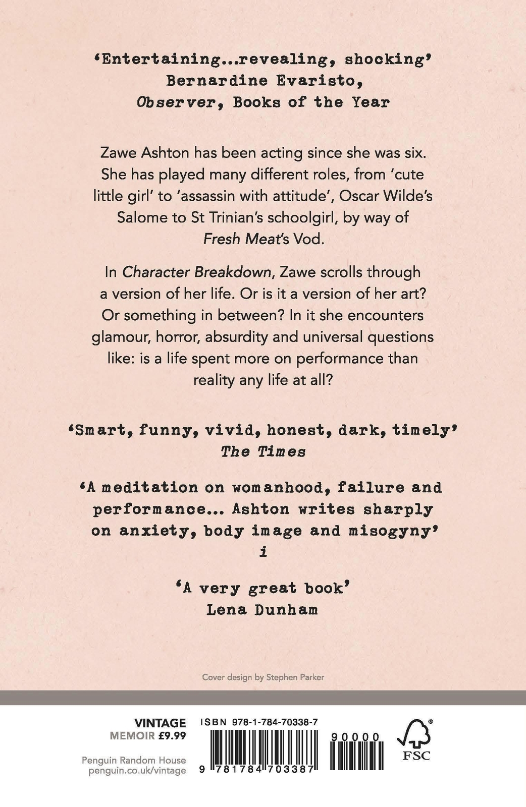 Thumbnail - Character Breakdown | Zawe Ashton | Englisch | Taschenbuch | 2020
