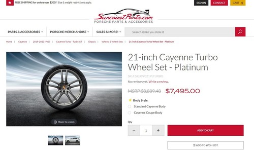 OEM 21" 2019+ Porsche Cayenne Turbo Wheels Rims Tires Satin Platinum Set 9Y0 - Picture 3 of 24