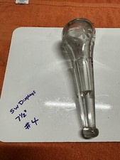 Vintage Etched Glass Automobile Bud Vase Accessory Cadillac Limousine Limo Old