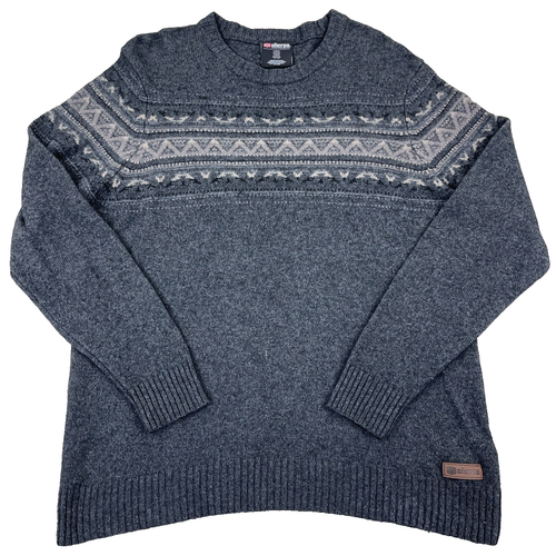 Sherpa Adventure Gear Sweater Women Large Gray Nordic Wool Alpaca Blend