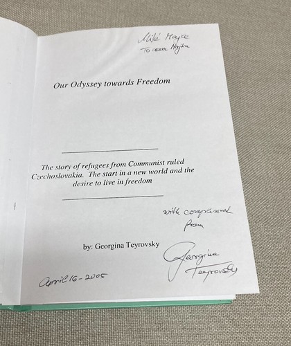 OUR ODYSSEY TOWARDS FREEDOM Signed by author Georgina Teyrovsky 2004 self-publ - Picture 2 of 6