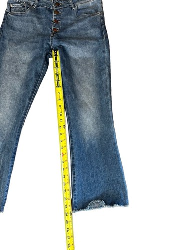 DL1961 Medium Wash Denim Mid Rise Lara InstaSculpt Cropped Flare Jeans 29 Nugget - Picture 17 of 21