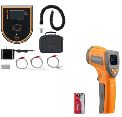 WiFi Smoker Controller Oven Barbeque Grill Thermometer + Laser Thermometer Gun