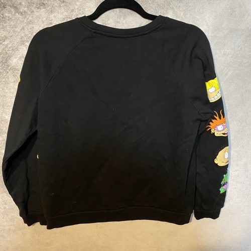 Nickelodeon Rugrats Sz Large Juniors Women Black Graphic Sweatshirt Long Sleeve - Picture 15 of 15