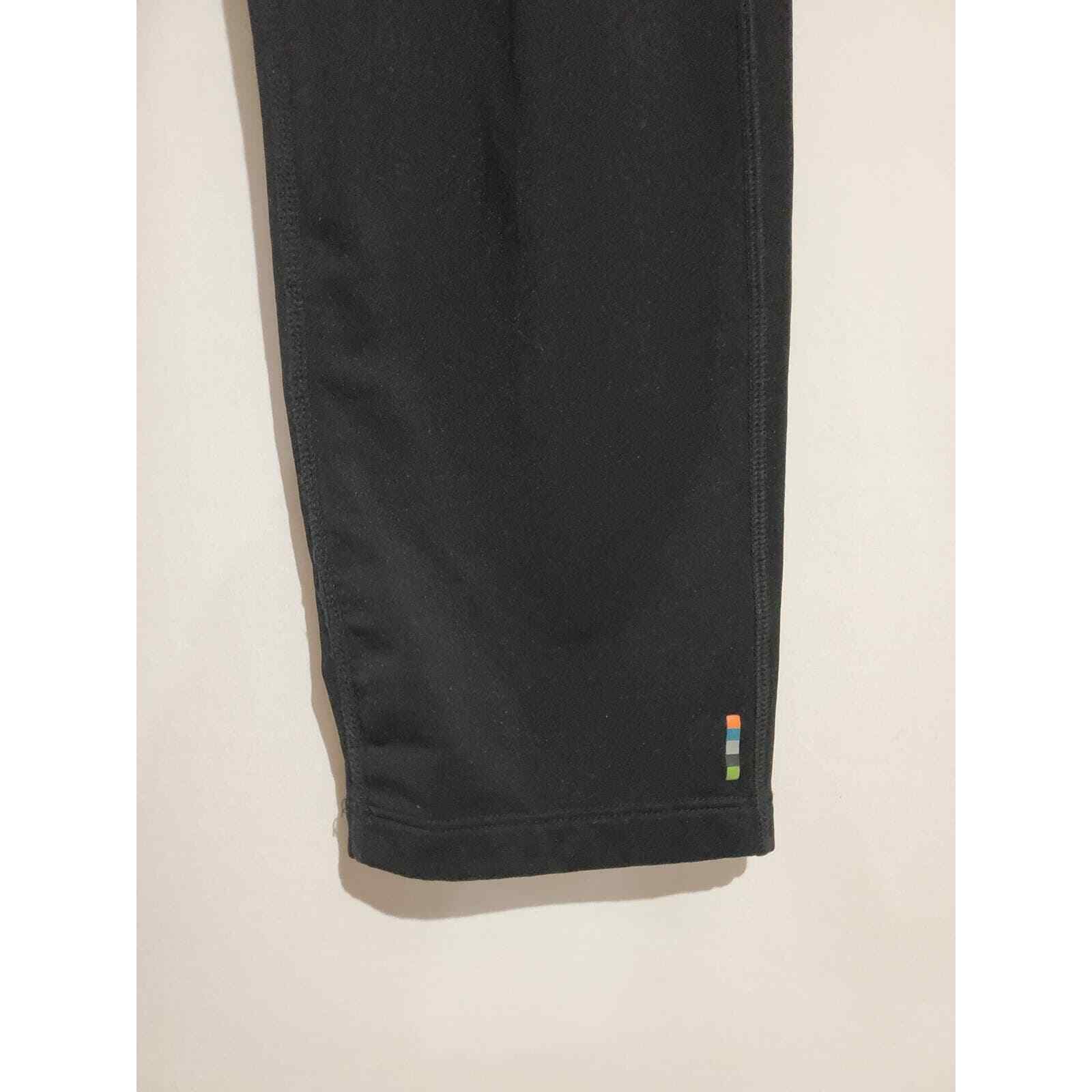 SmartWool Mens Merino Sport Fleece Pants Size M Black Reflective Pull