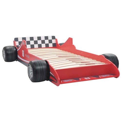 Kinderbett im Rennwagen-Design 90 x 200 cm Rot - Bild 2 von 6
