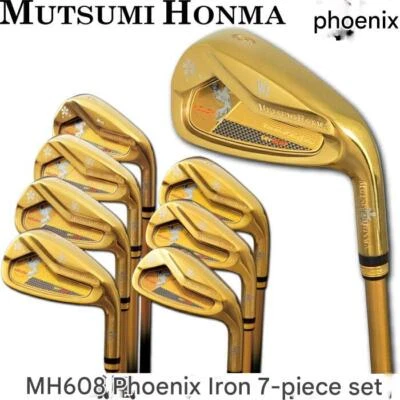 Mutsumi Honma MH608 Houou Gold 7 Irons Set carbon shaft SR Flex From Japan