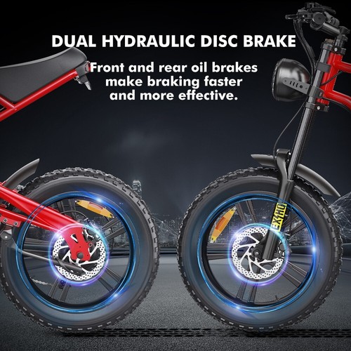 Electric Bike Fat Tire Adults 700W Motor 48V 20 MPH Bikes Bicycle Motorcycles US - Picture 18 of 23