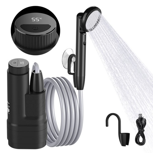 Campingdusche Gartendusche Außendusche 3.7V Handbrause Outdoor Garten Tauchpumpe - Bild 6 von 23
