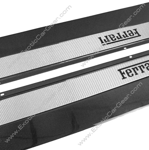 Ferrari 348 Carbon Fiber Door Sill Steps - With Silver Carbon Fiber Inserts - Bild 4 von 4
