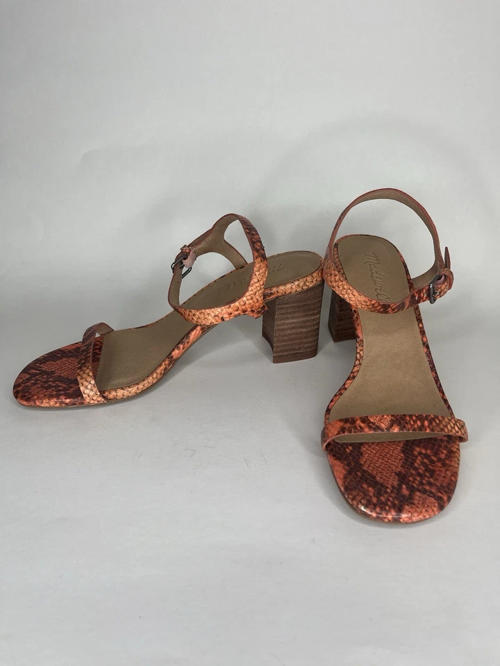 Madewell Zapatos Tacones Mujer Talla 6 Correa al Tobillo Cuero Superior  Foto 2 de 4